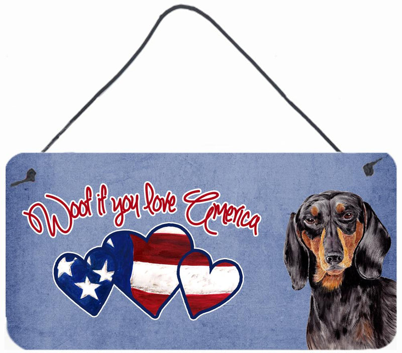 Woof if you love America Dachshund Wall or Door Hanging Prints SC9966DS612