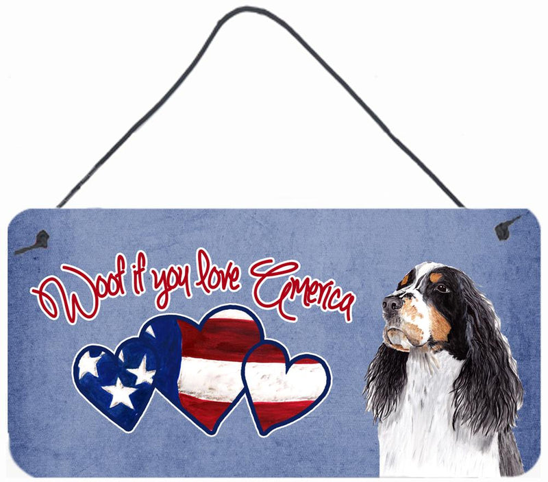 Woof if you love America Springer Spaniel Wall or Door Hanging Prints