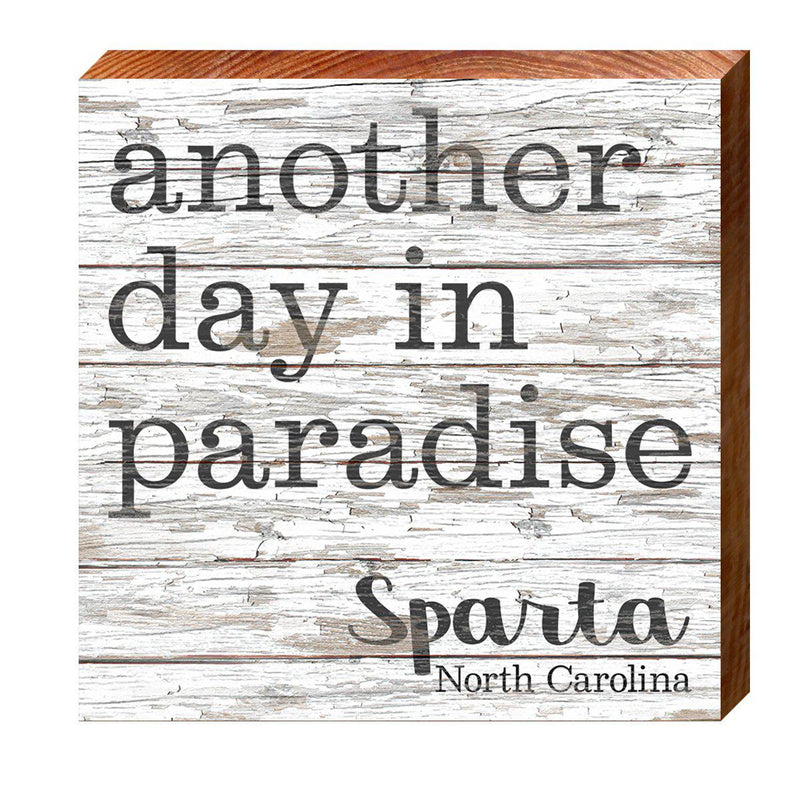 Personalized Paradise Wooden Sign | Wall Art Print on Real Wood