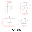 SCS06 LED Stainless Steel Cylinder Up Down Light 2 Directional Sconce Lighting 12V Low Voltage