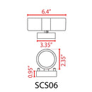 SCS06 LED Stainless Steel Cylinder Up Down Light 2 Directional Sconce Lighting 12V Low Voltage