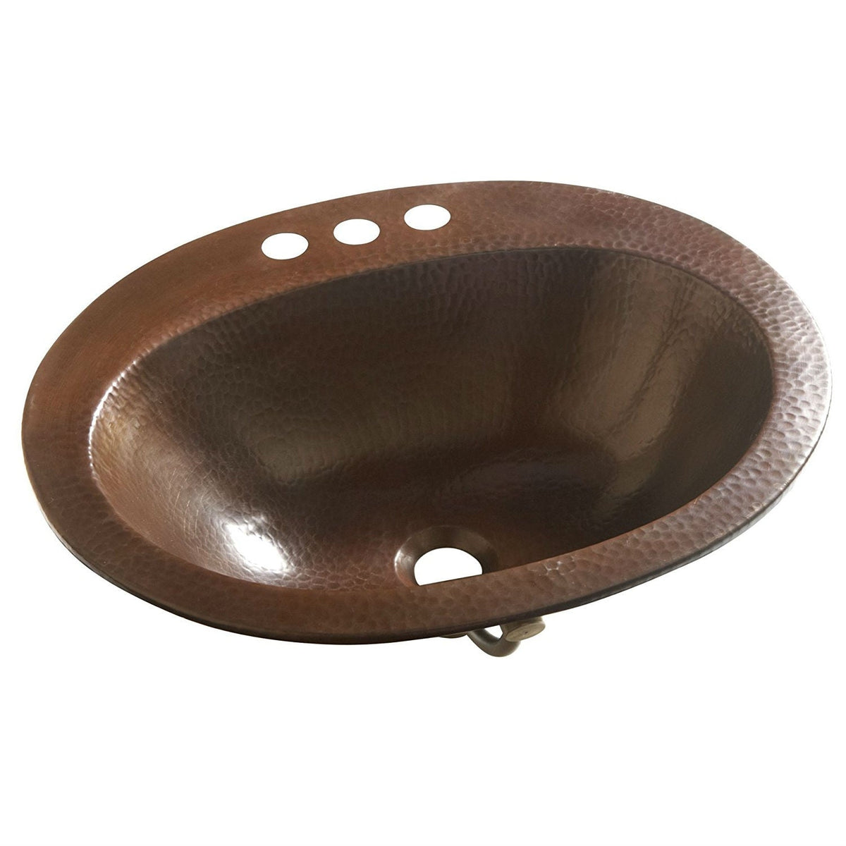 Copper Oval Bathroom Sink 20 x 16 inch, photo 2 of 3