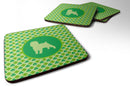 Affenpinscher Lucky Shamrock Coasters - Set of 4 Lightweight Foam, Absorbent Drink Coasters