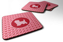 Cairn Terrier Valentine Hearts Coasters - Set of 4 Lightweight Foam, Absorbent Drink Coasters
