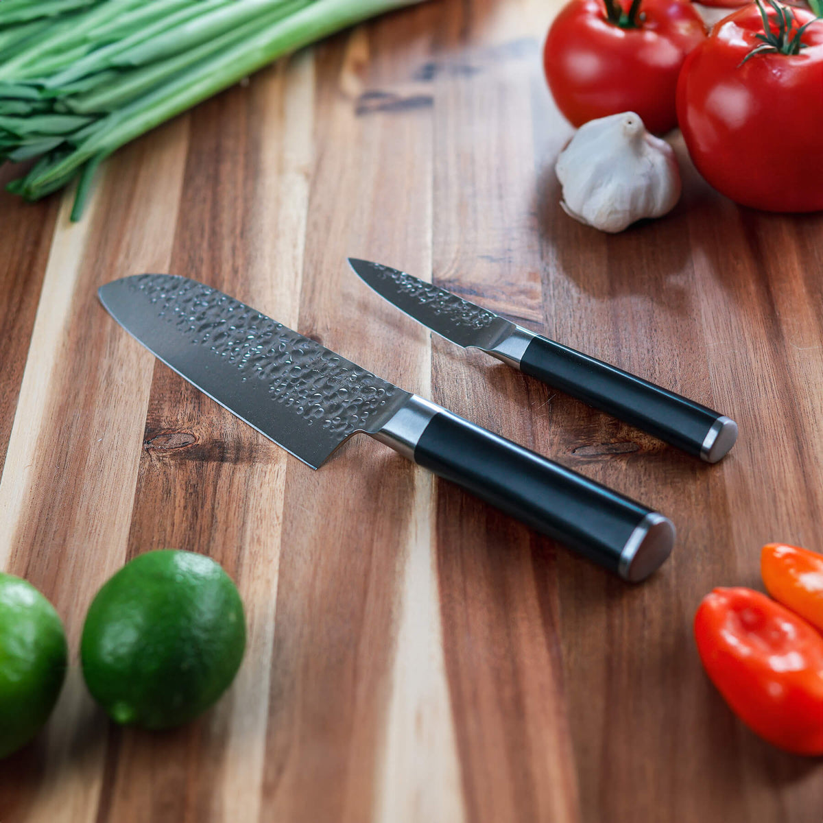 Hammered Santoku Paring Set, photo 2 of 3