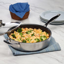 Nonstick Clad 3.1 qt Saute Pan with Glass Lid - Induction