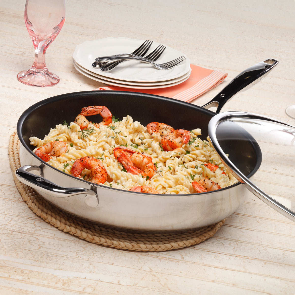 Nonstick Clad Saute Pan with Glass Lid - Induction, photo 3 of 5