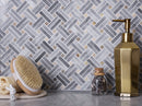 Gray 11x11 Polished Basketweave Bardiglio Nuvolato Marble Mosaic Tile (5 pack, 4.47 sq ft/case)