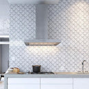 Gray White 9x10 Polished Pike Peak Marble Mosaic Tile (5 pack, 2.99 sq ft/case)