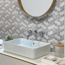 Carrara Grey Eastern White 11x12 Polished Multi-shaped Marble Mosaic Tile (5 pack, 4.46 sq ft/case)