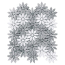 Gray White 11x12 Polished Multi-shaped Marble Mosaic Tile (5 pack, 4.46 sq ft/case) - Sample