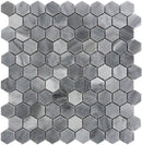 Gray 11x12 Polished Hexagon Bardiglio Nuvolato Marble Mosaic Tile (5 pack, 4.71 sq ft/case)