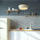 Gray White 11x13 Polished Hexagon Bardiglio Nuvolato Bianco Carrara Marble Mosaic Tile (5 pack, 5.15 sq ft/case)