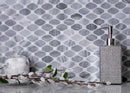Bardiglio Nuvolato Eastern White 12x12 Polished Octagon Marble Mosaic Tile (5 pack, 5.08 sq ft/case)
