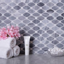 Bardiglio Nuvolato Eastern White 12x12 Polished Octagon Marble Mosaic Tile (5 pack, 5.08 sq ft/case)