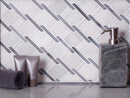 Eastern White, Bardiglio Nuvolato 11x12 Polished Multi-shaped Marble Mosaic Tile (5 pack, 4.66 sq ft/case)