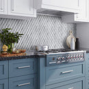 White Gray 11x12 Polished Multi-shaped Marble Mosaic Tile (5 pack, 4.66 sq ft/case) - Sample