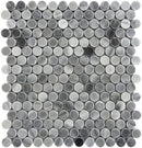Gray 11x12 Polished Penny Round Marble Mosaic Tile (5 pack, 4.83 sq ft/case) - Sample