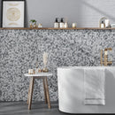 White Gray 11x12 Polished Penny Round Bardiglio Nuvolato Carrara Marble Mosaic Tile (5 pack, 4.83 sq ft/case)