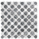 White Gray 13x13 Polished Multi-shaped Bardiglio Nuvolato Carrara Marble Mosaic Tile (5 pack, 5.6 sq ft/case)