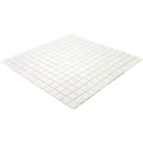 Cotton White 12x12 Glossy Uniform Square Glass Mosaic Tile (20 pack, 20 sq ft/case) - Sample