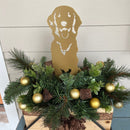 Golden Retriever Sitting Metal Art – Handcrafted Dog Décor