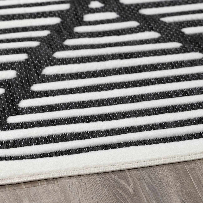 Anah Black Durable Rug