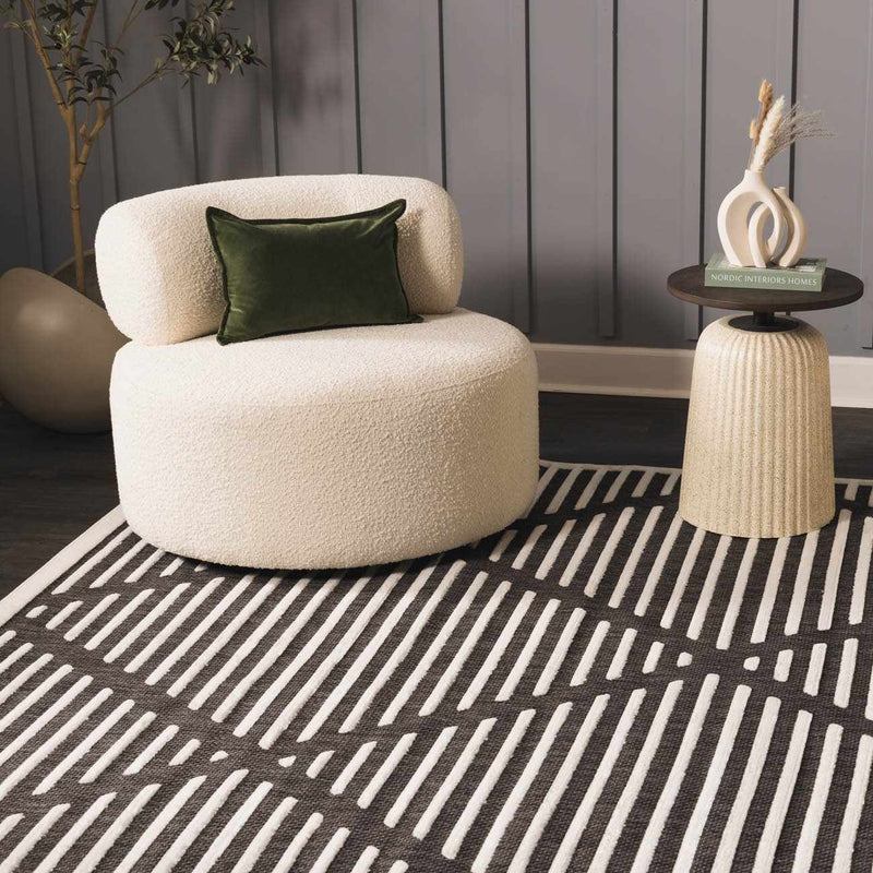 Anah Black Durable Rug