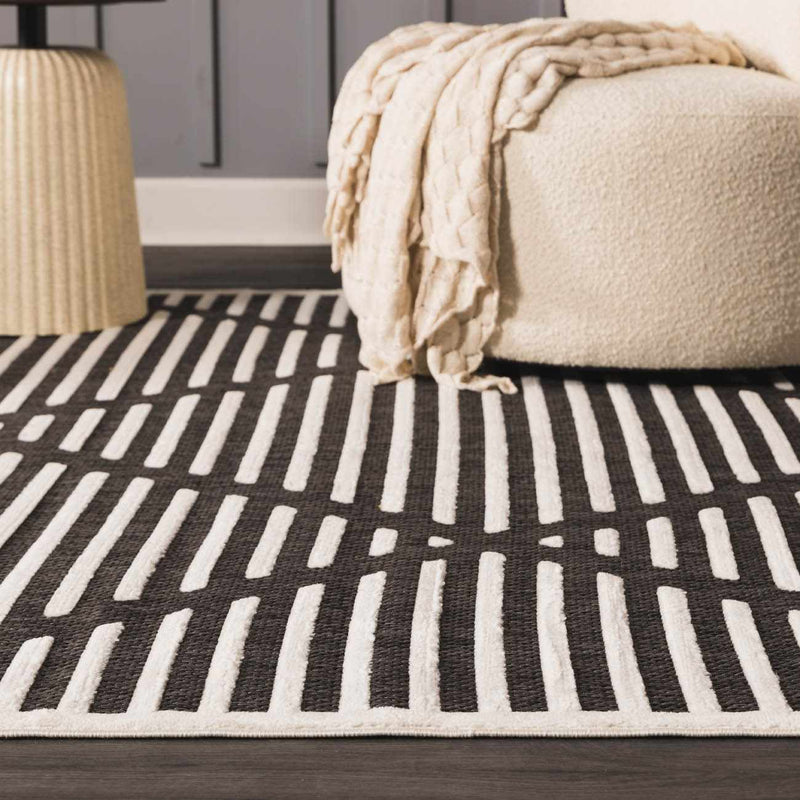 Anah Black Durable Rug