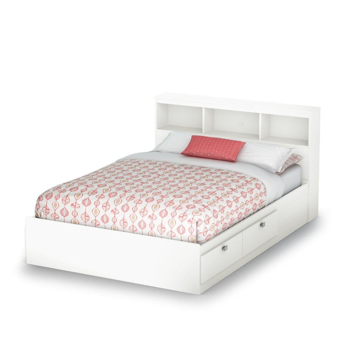 Full size Modern Platform Bed with 4 Storage Drawers, photo 3 of 5