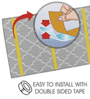 Sussex Home, Landing Rug, Slip Resistant Indoor Carpets Includes Adhesive Tape 2' x 3'-Trellisville Collection |Gray&White