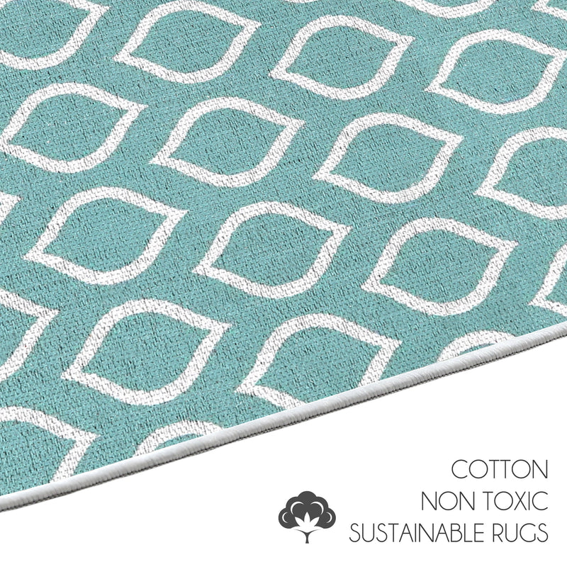 Sussexhome Drop Collection 2 x 3 Foot Heavy Duty Low Pile Landing Rug Runner
