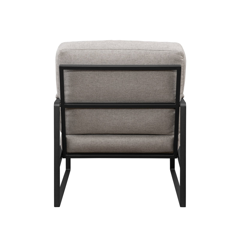 Contemporary Square Metal Frame Accent Chair