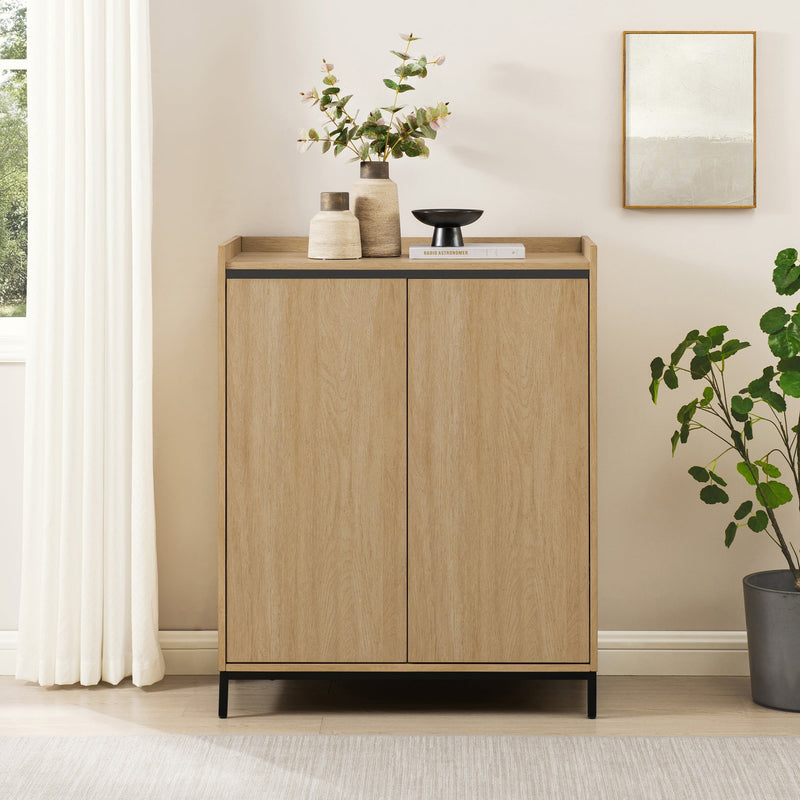 Contemporary Minimalist 2-Door Accent Cabinet