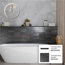 Black 2.5x8 Glossy Matte Subway Ceramic Tile (38 pack, 5.38 sq ft/case) - Sample