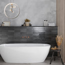 Black 2.5x8 Glossy Matte Subway Ceramic Tile (38 pack, 5.38 sq ft/case)