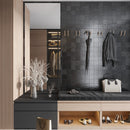 Black 1.25x8 Matte Glossy Ceramic Bullnose Tile Trim (10 pack, 0.667 sq ft/case)