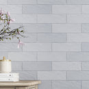 Grayish Blue 2.5x8 Glossy Matte Subway Ceramic Tile (38 pack, 5.38 sq ft/case)