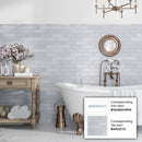 Grayish Blue 1.25x8 Matte Glossy Ceramic Bullnose Tile Trim (10 pack, 0.667 sq ft/case)