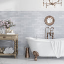 Grayish Blue 2.5x8 Glossy Matte Subway Ceramic Tile (38 pack, 5.38 sq ft/case) - Sample