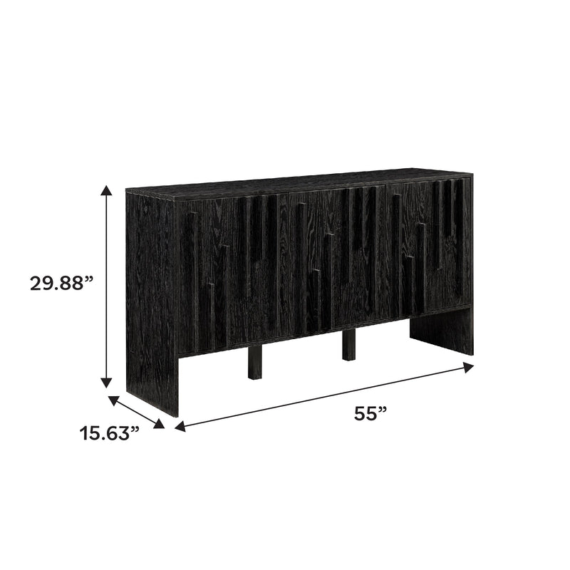 Silas Contemporary Wood Detailed-Door Sideboard / TV Stand