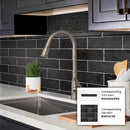 Black 1.25x8 Matte Glossy Ceramic Bullnose Tile Trim (10 pack, 0.667 sq ft/case) - Sample