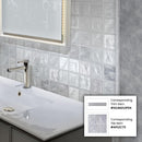Grayish Blue 1.25x8 Matte Glossy Ceramic Bullnose Tile Trim (10 pack, 0.667 sq ft/case) - Sample
