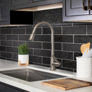 Black 2.5x8 Glossy Matte Subway Ceramic Tile (38 pack, 5.38 sq ft/case) - Sample