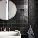 Black 4x4 Glossy Matte Subway Ceramic Tile (60 pack, 6.46 sq ft/case)