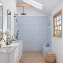 Blue 24x48 Textured Porcelain Large Format Tile (2 pack, 15.29 sq ft/case)