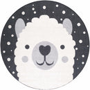 Kids Llama Animal Print Nursery Area Rug - Clearance