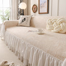 French Chic Style Ruffle Floral Cover Throws for Sofas, Decorative Couch Covers