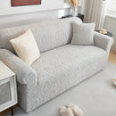 3D Baroque Floral Stretch Sofa Cover Elastic Polar Fleece Couch Slipcover with Straps by Slipcover KAS™