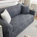3D Damask Jacquard Stretch Sofa Cover Thick Polar Fleece Couch Slipcover with Straps by Slipcover KAS™